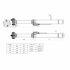 Tige De Selle Télescopique Brand-X Ascend II XL (170 Mm) -Selles et tiges Soldes Brand X Ascend II XL 170mm Dropper Seatpost Dropper Seats posts Black BRNDXDRPA02XL316489170 2