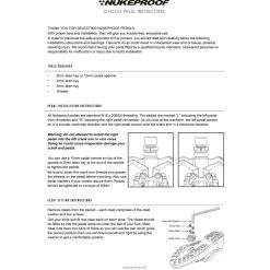 Pédales Nukeproof Horizon CL CrMo DH -Selles et tiges Soldes NP Clipless Pedal instructions