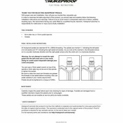 Pédales Plates Nukeproof Neutron EVO (Electron EVO) -Selles et tiges Soldes NP Flat Pedal instructions 1