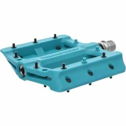 Pédales Plates Nukeproof Neutron EVO (Electron EVO) -Selles et tiges Soldes Nukeproof Neutron EVO Flat Pedals Mustard Turquoise 02