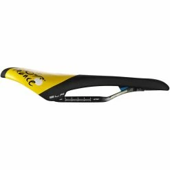 Selle Selle Italia SLR Kit Carbonio Superflow TDF -Selles et tiges Soldes Selle Italia SLR Kit Carbonio Superflow TDF Saddle Saddles Black Yellow 041P130ICA001 1