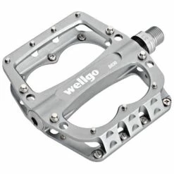Wellgo B030 Alloy Platform Pedals 5 Wellgo B030 Alloy Platform Pedals -Selles et tiges Soldes prod183389 Anodised20Silver NE 01